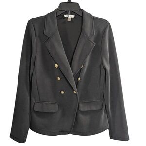 Cable & Gauge sport black modal super stretch comfort knit blazer jacket Large